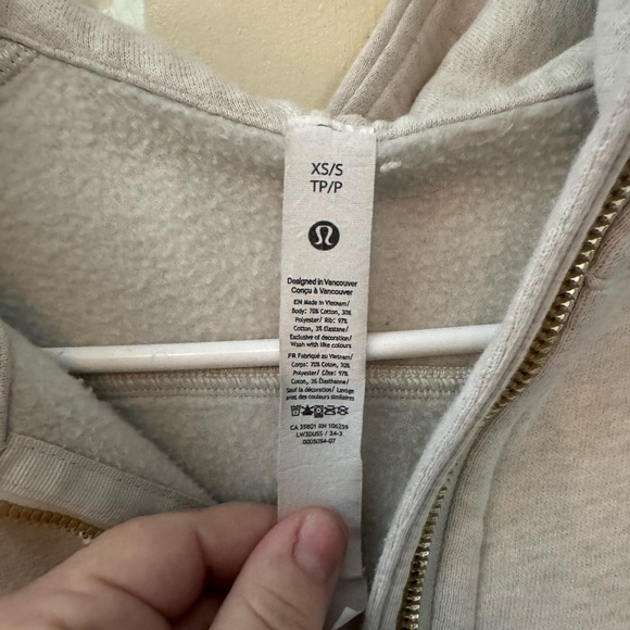 Lululemon Athletica Heather Gray Women's Scuba Half Zip Hoodie - Picture 3 of 10